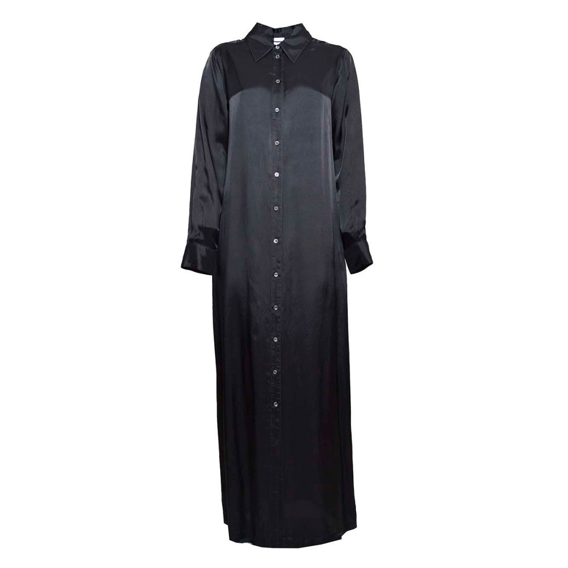 Aspesi Chemisier Dress In Viscose Twill - Black