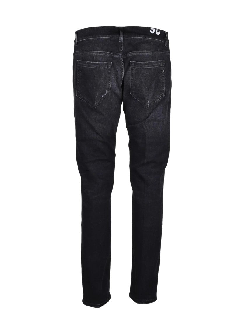 Dondup Black George Skinny Fit Cotton Polyester Jeans