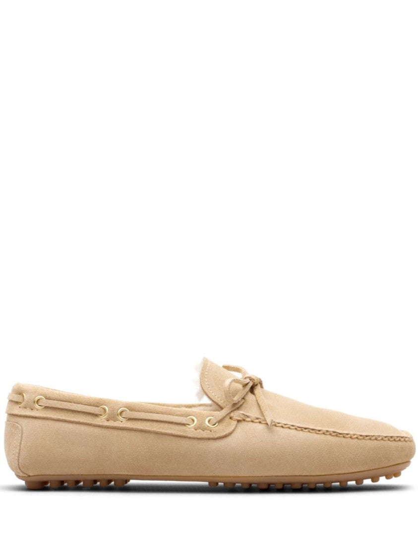 Car Shoe Moccasin-Style Loafers With Decorative Bow