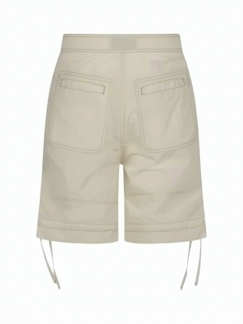 Ami Paris Straight Cut Polyamide Shorts With Clean Finish