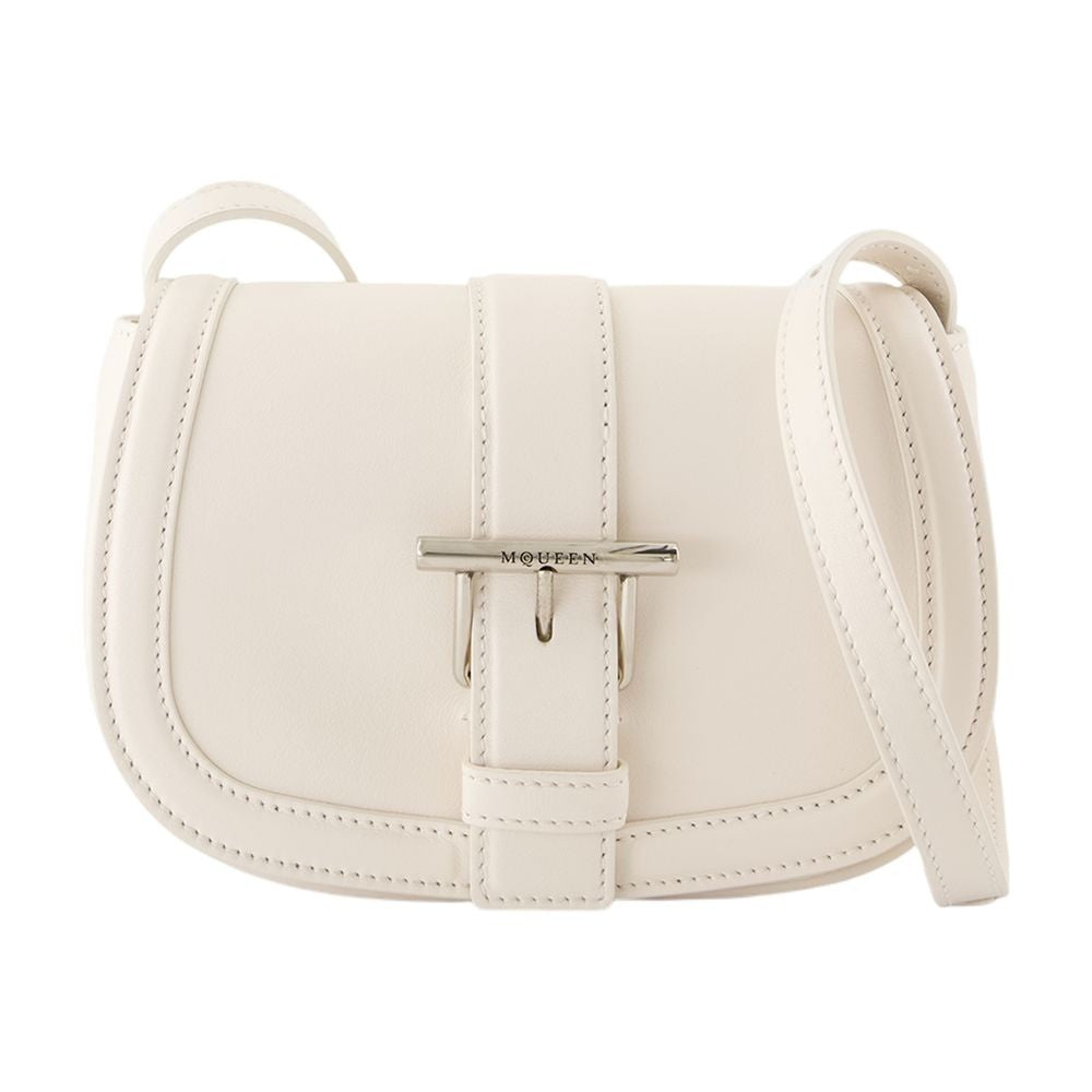 Alexander Mcqueen T-Bar Satchel Mini Purse - Leather - White