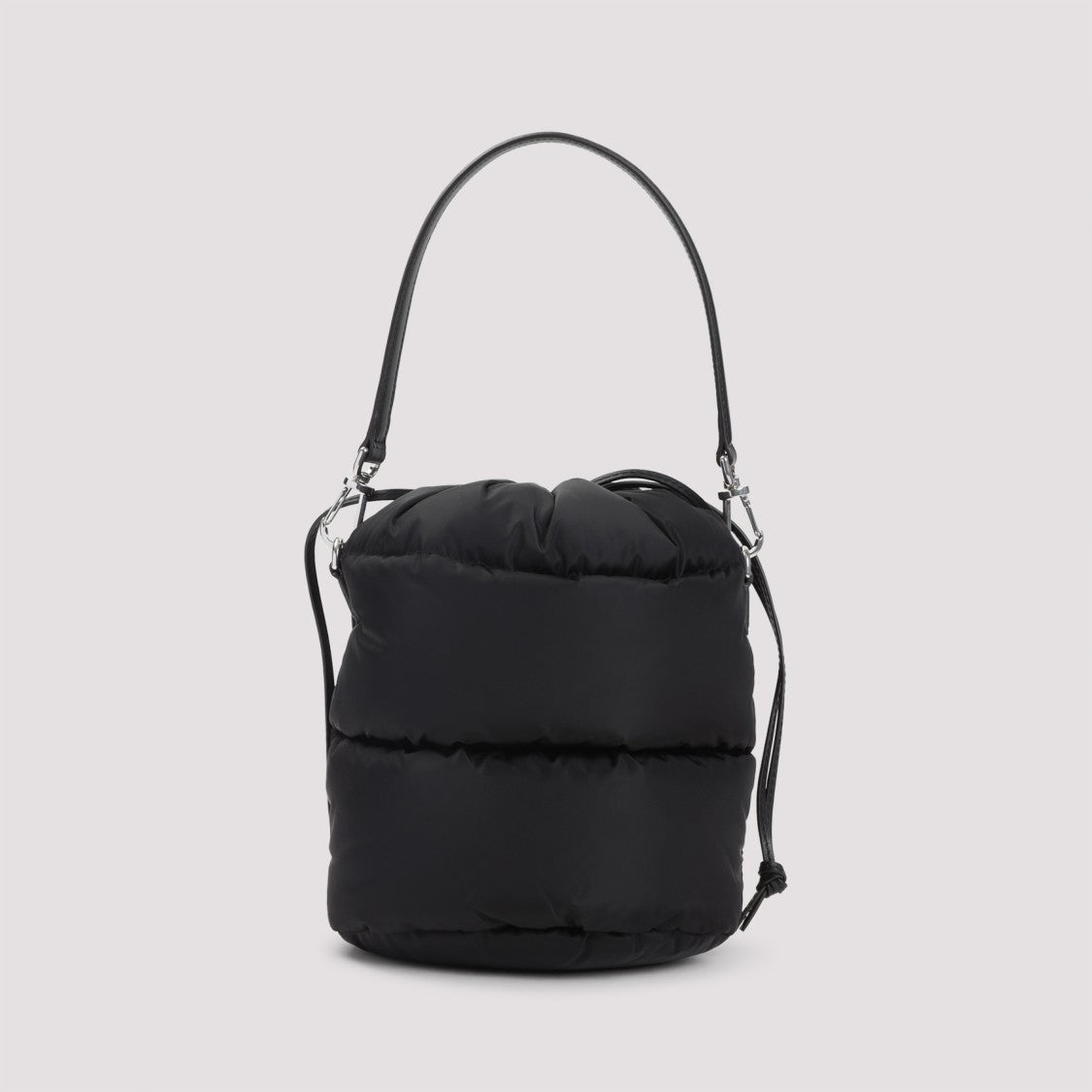 Moncler Quilted Black Polyamide Shoulder Bag With Adjustable Strap