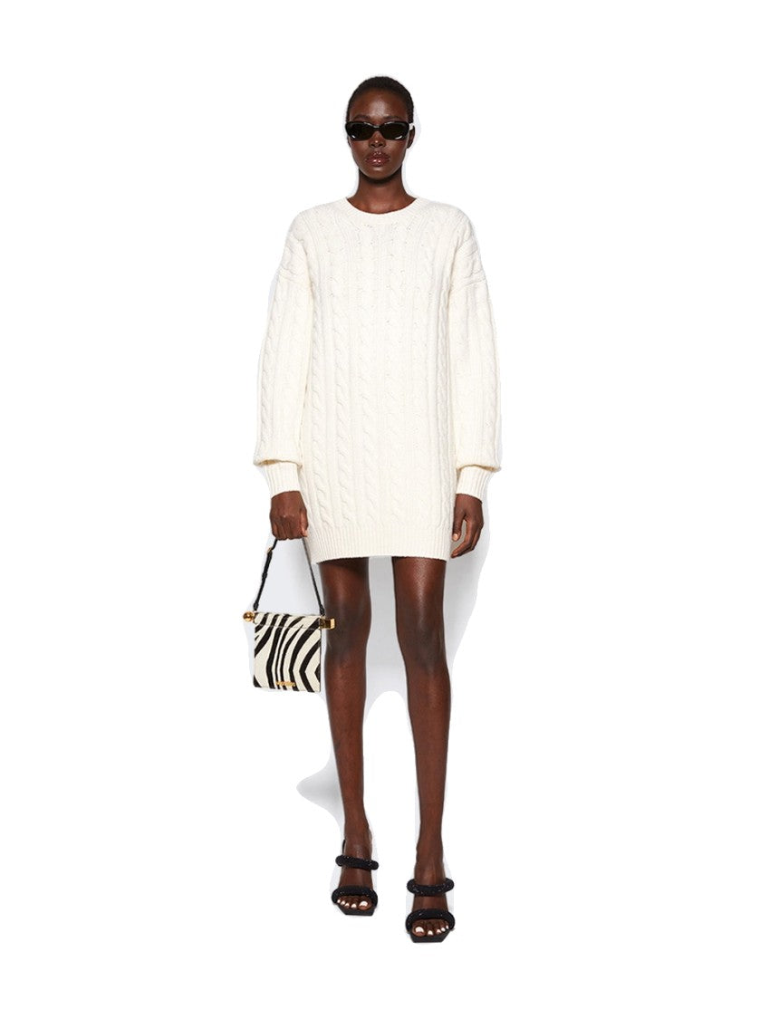 Alexander Wang Cable Pullover Dress Ivory