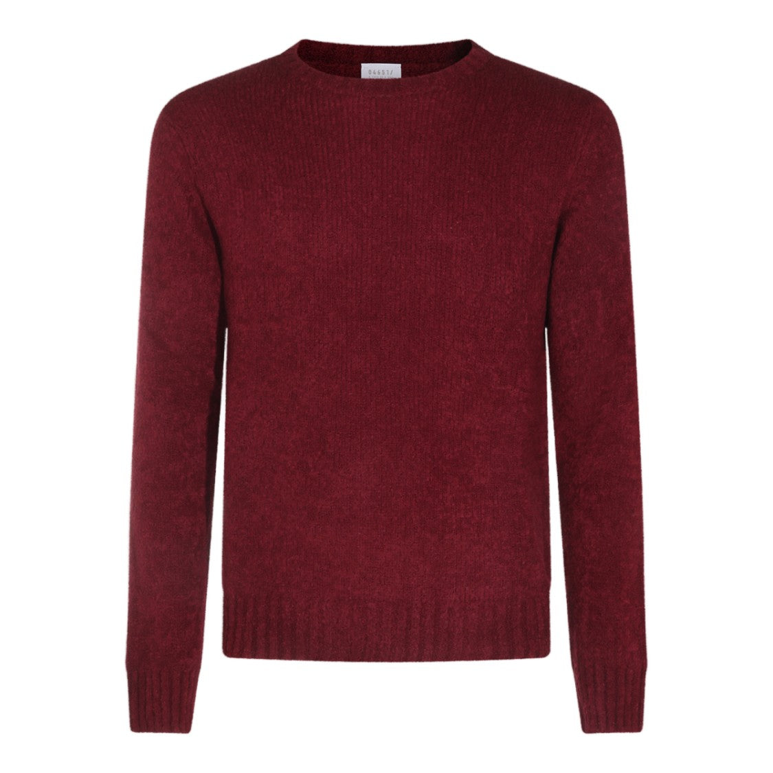 04651/A Trip In A Bag Burgundy Knit Sweater With Ribbed Cuffs And Classic Crew Neck
