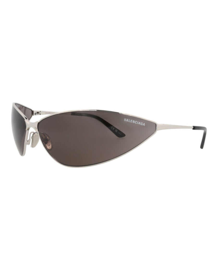 Balenciaga Shield-Frame Metal Sunglasses