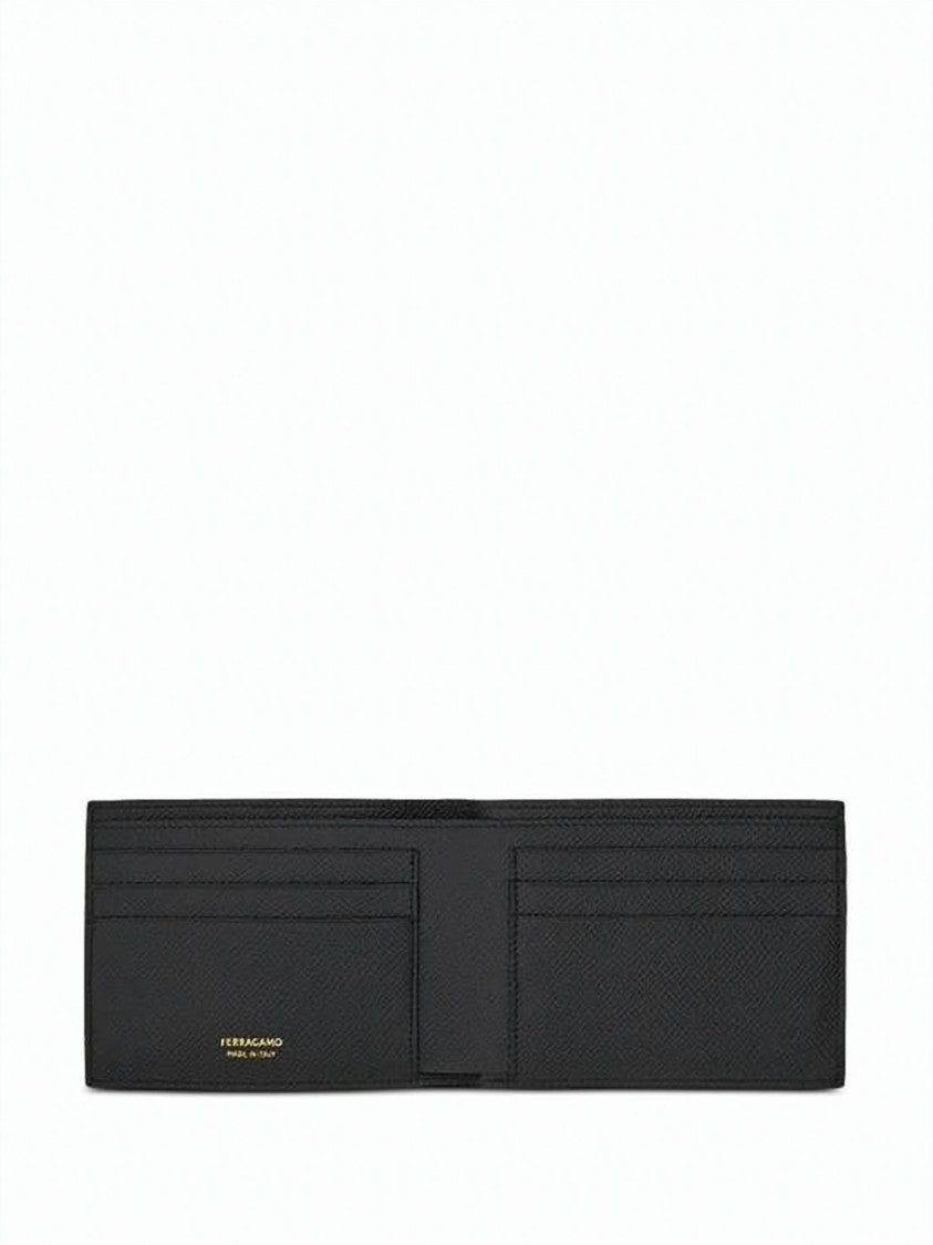 Salvatore Ferragamo Bifold Wallet In Textured Calf Leather