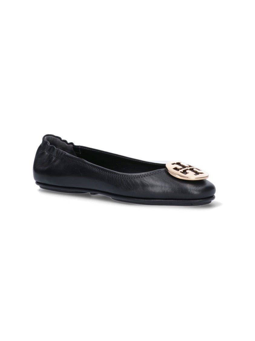 Tory Burch "Mini Travel" Ballerinas – Black