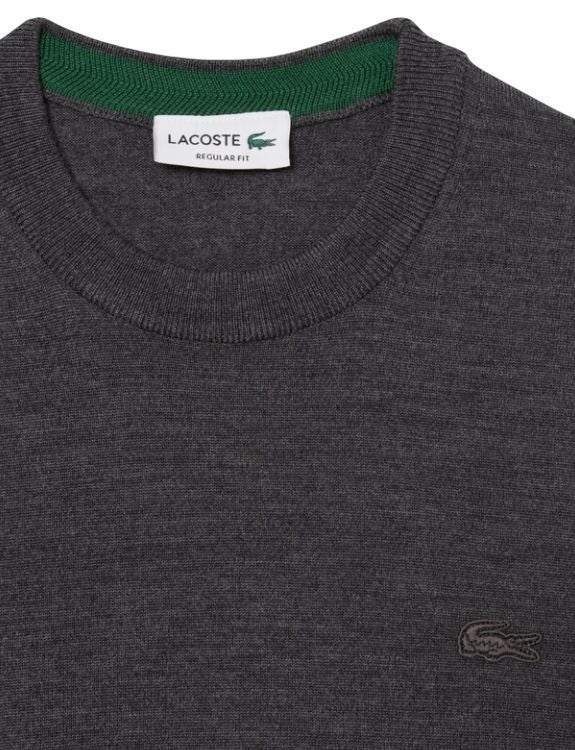 Lacoste Merino Wool Sweater With Ribbed Finishes
