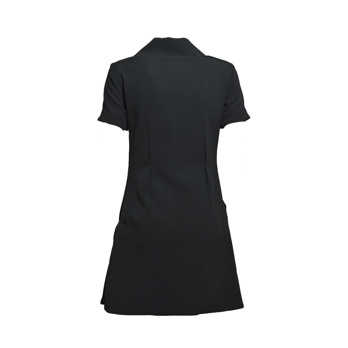 Patou Black Viscose Short Skater Dress With Zip