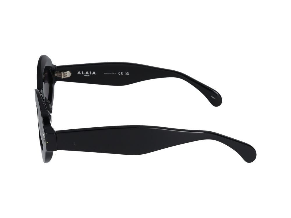 Azzedine Alaïa Black Round Acetate Sunglasses