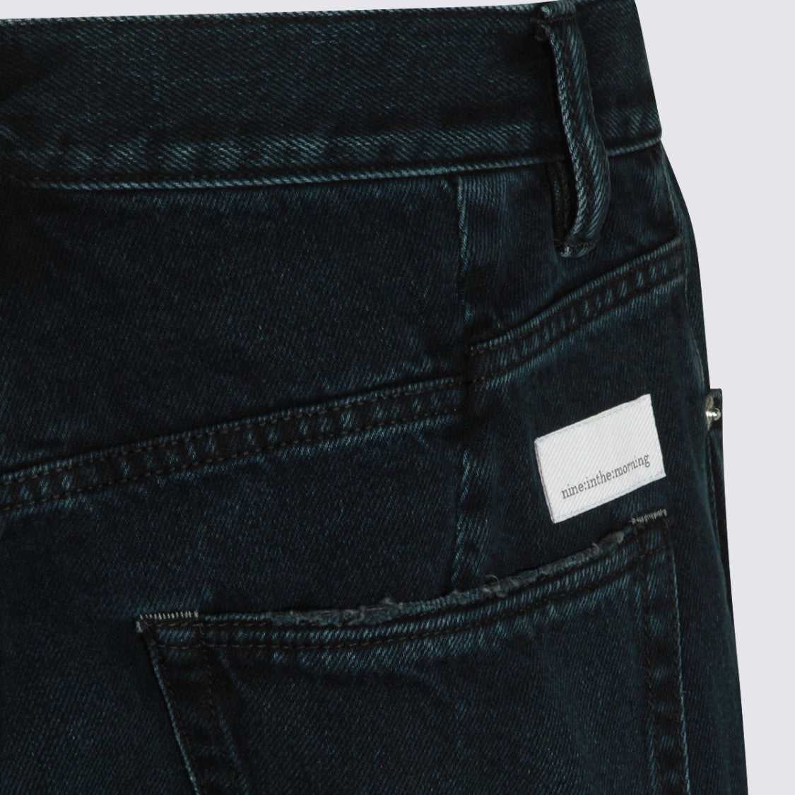 Nine In The Morning Straight-Leg Jeans With Subtle Whiskering And Classic Fit