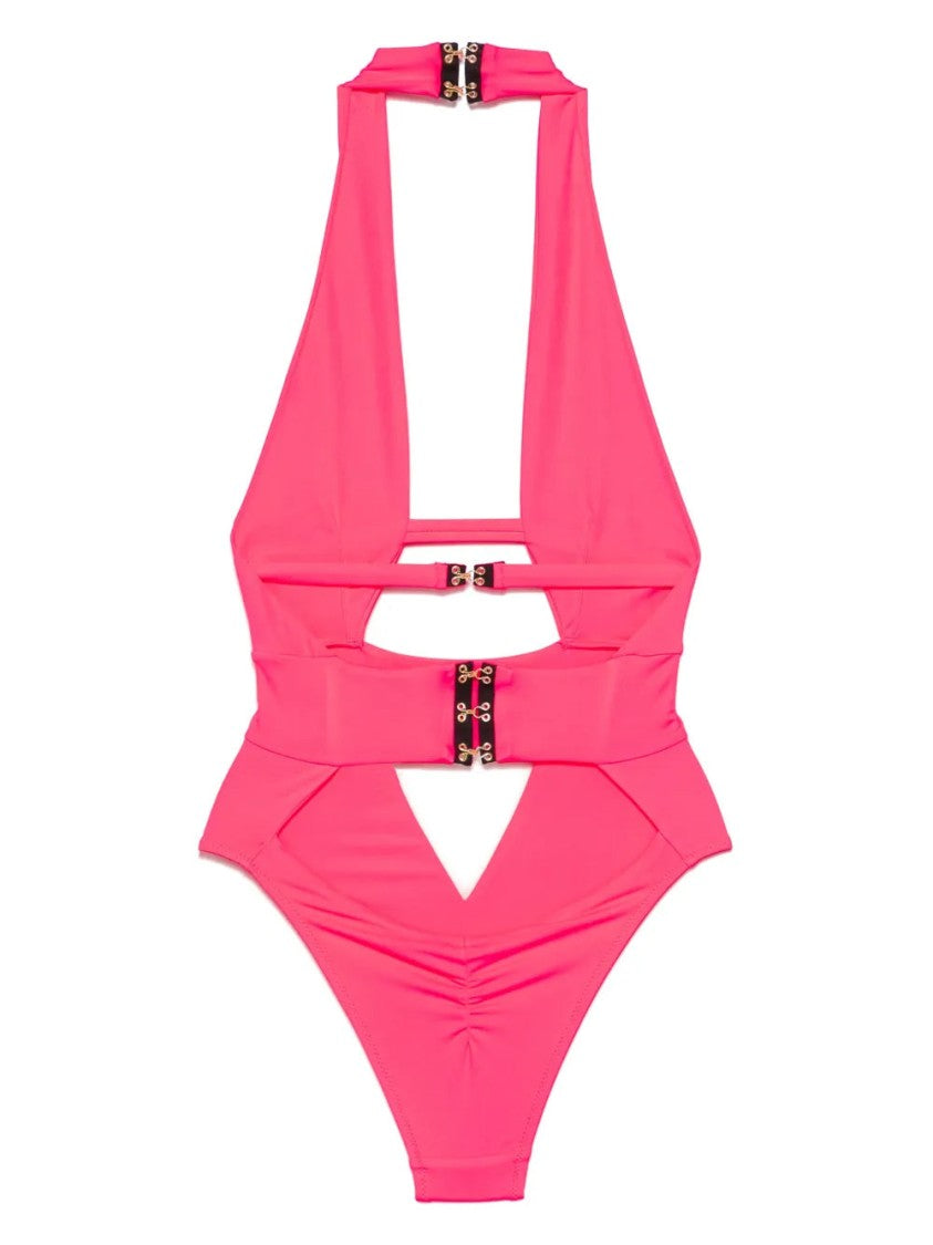 Agent Provocateur Anja Halter Neck Swimsuit With Plunging Neckline