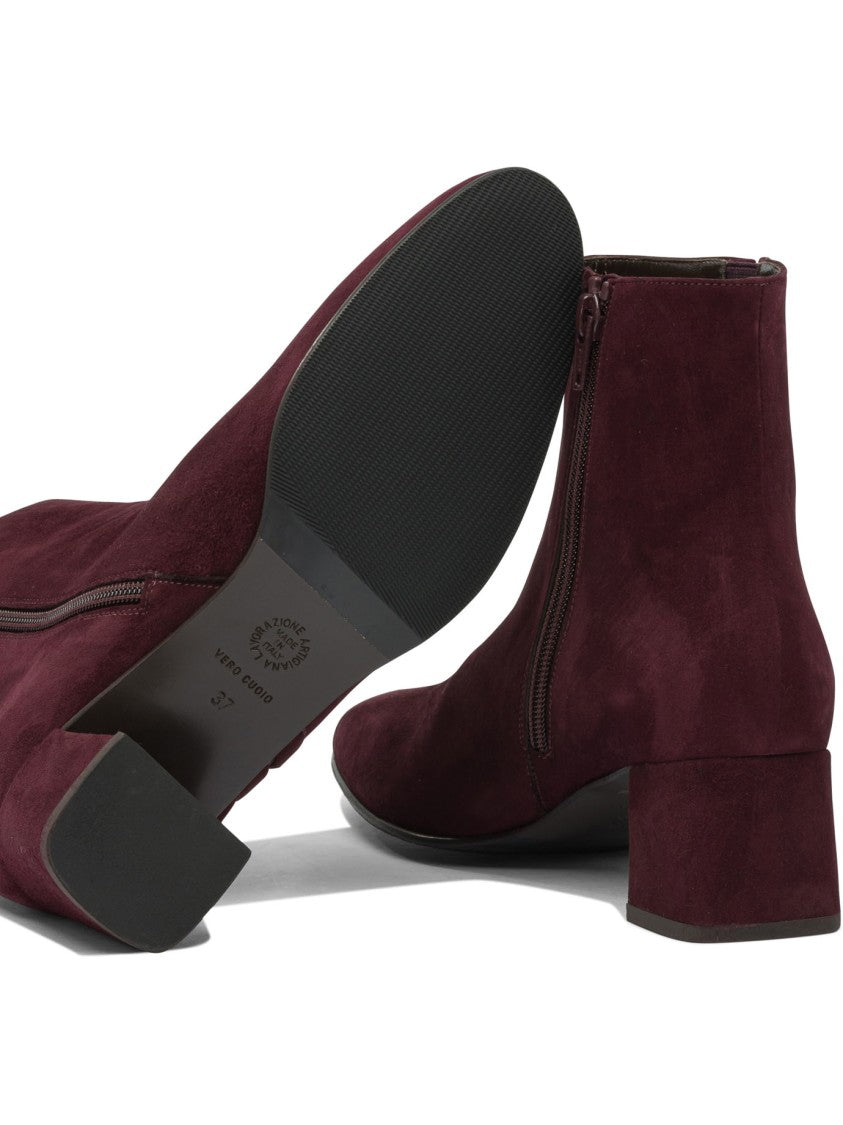 Maretto Bordeaux Suede Ankle Boots
