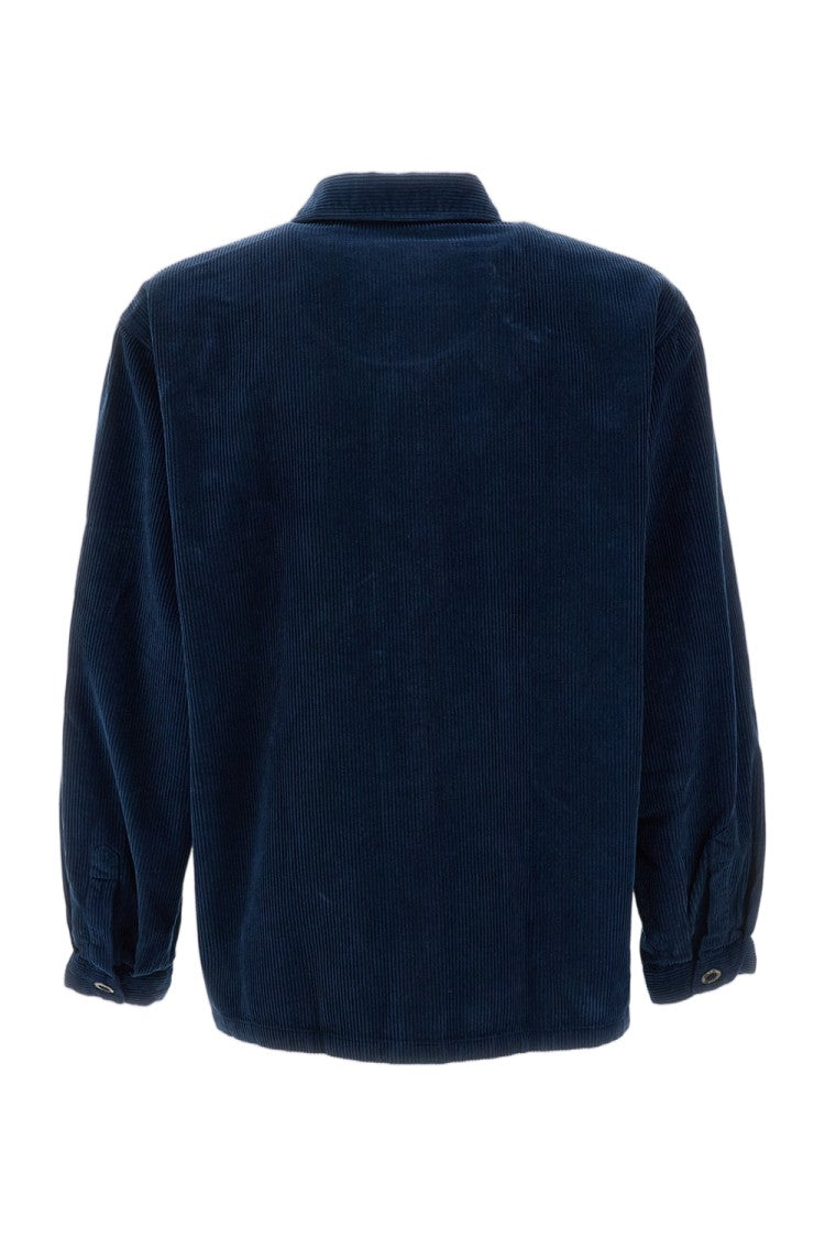 Bdbaggies Blue Utility Cotton Corduroy Overshirt Jacket