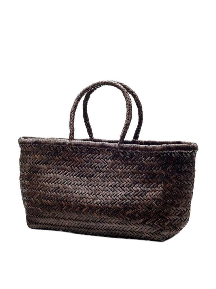 Dragon Diffusion Handwoven Buffalo Calf Leather Tote With Intricate Weave