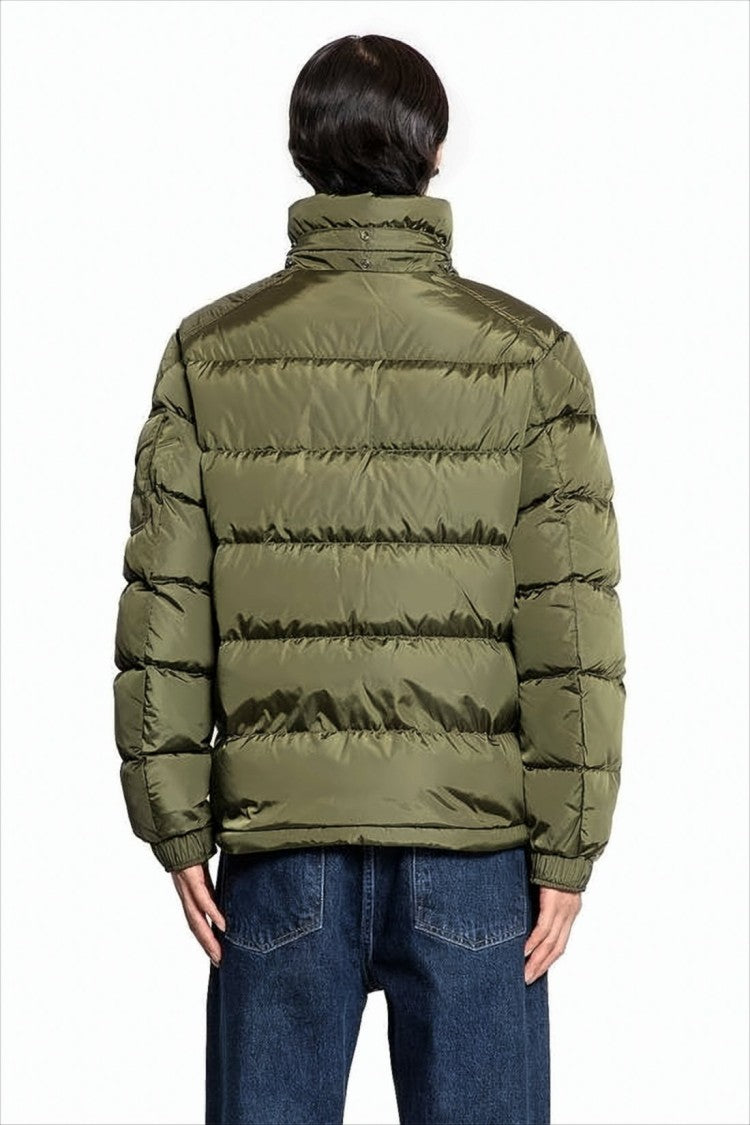 Moncler Quilted Down Jacket With High Collar And Hood