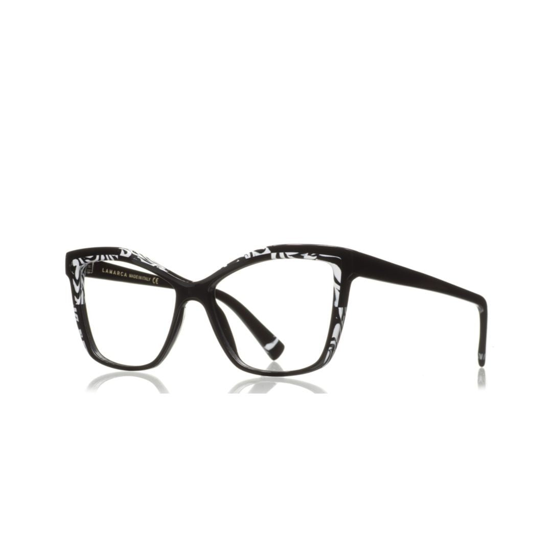 Lamarca Fusioni 103 Cat-Eye Acetate Eyeglasses With Abstract Pattern