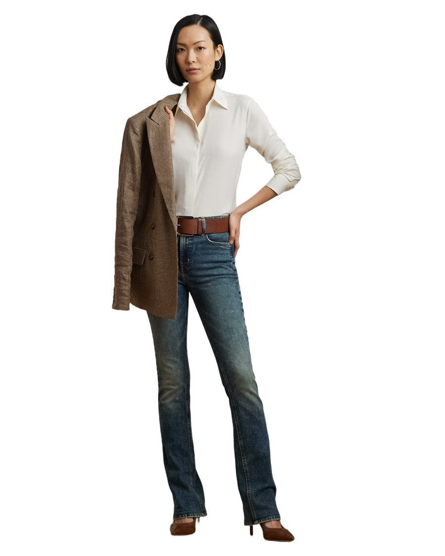 Lauren Ralph Lauren Mascarpone Cream Long-Sleeve Button-Front Shirt