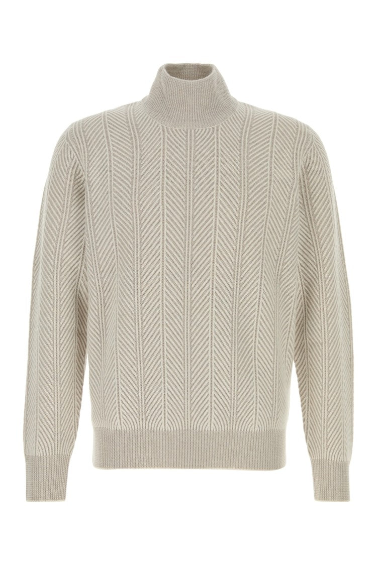 Brunello Cucinelli Textured Cashmere Turtleneck Sweater
