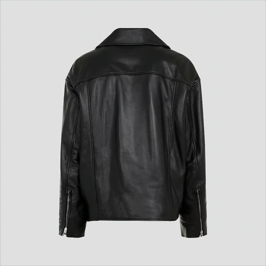 Acne Studios Biker-Style Black Lamb Leather Jacket
