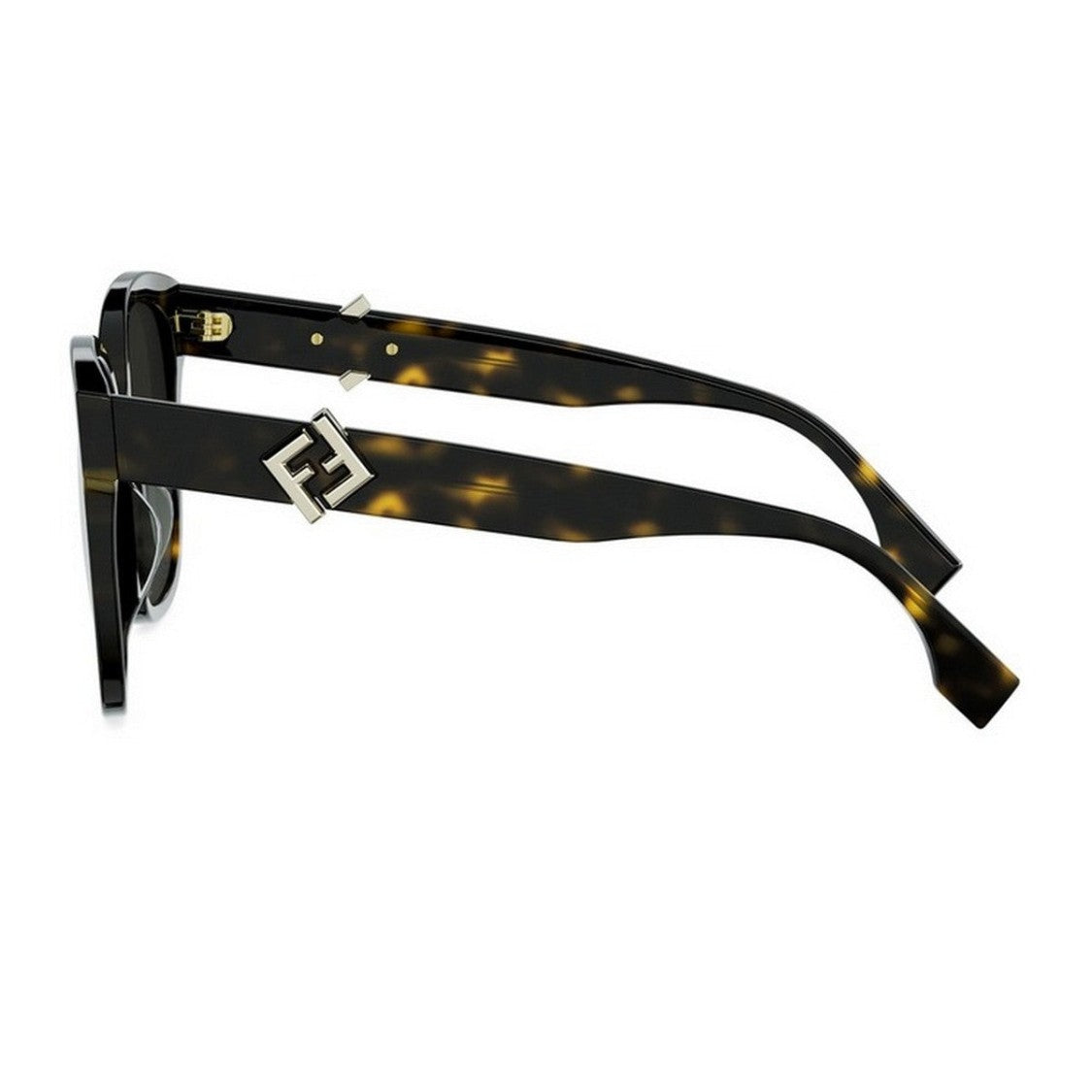 Fendi Havana Ff Diamonds Tortoiseshell Cat-Eye Sunglasses