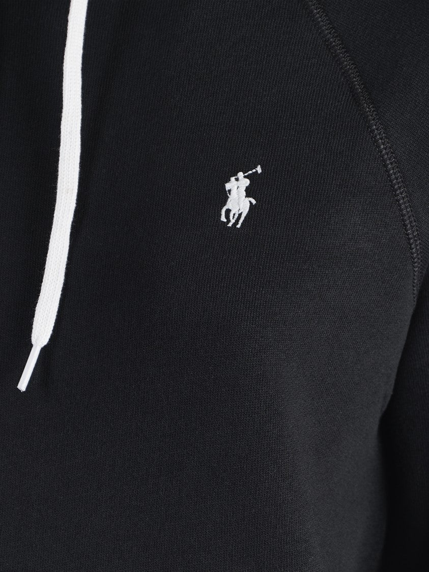 Polo Ralph Lauren Relaxed Fit Black Long Sleeve Sweatshirt With Classic Hood