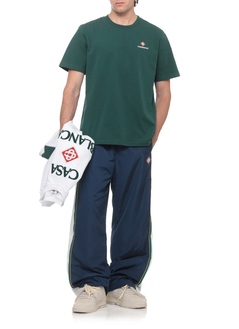 Casablanca Green Embossed Logo T-Shirt