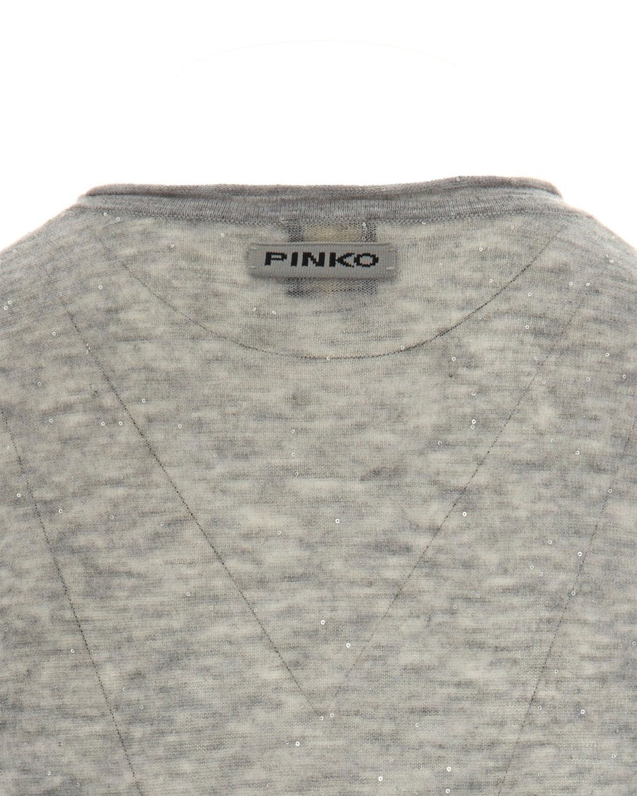 Pinko Grey Sequin Sweater
