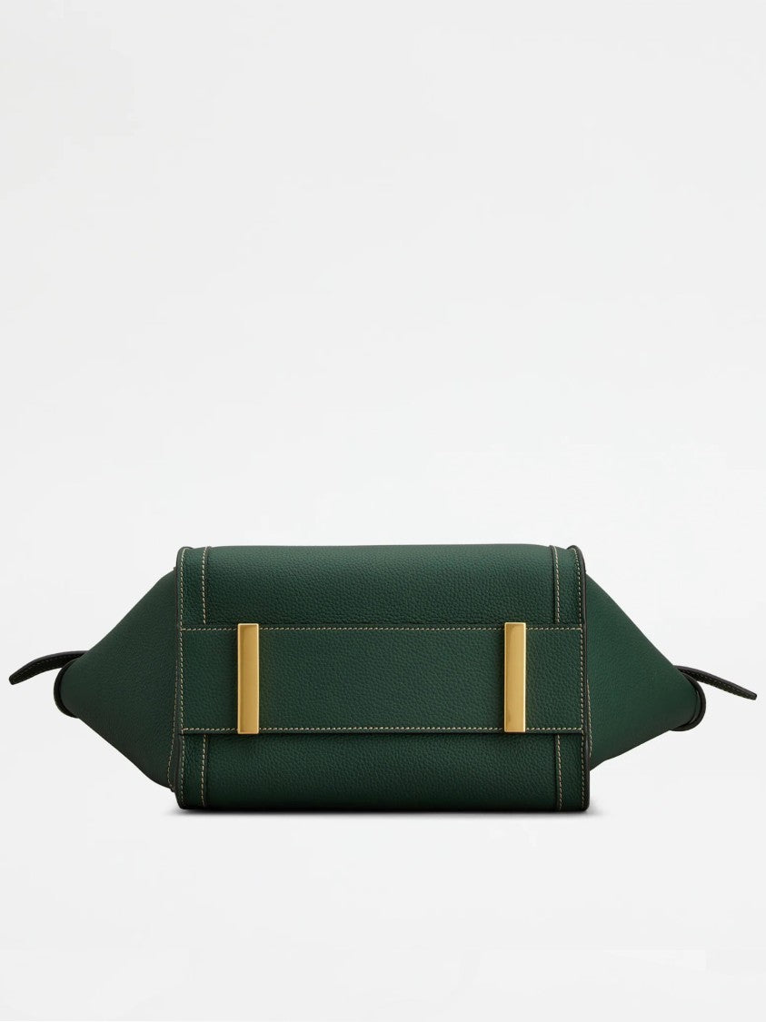 Tod's Green Borsa Textured Leather Handbag