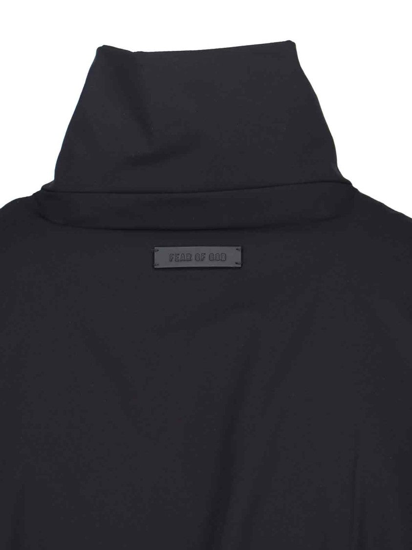 Fear Of God Minimalist Black Jacket With High Stand Collar
