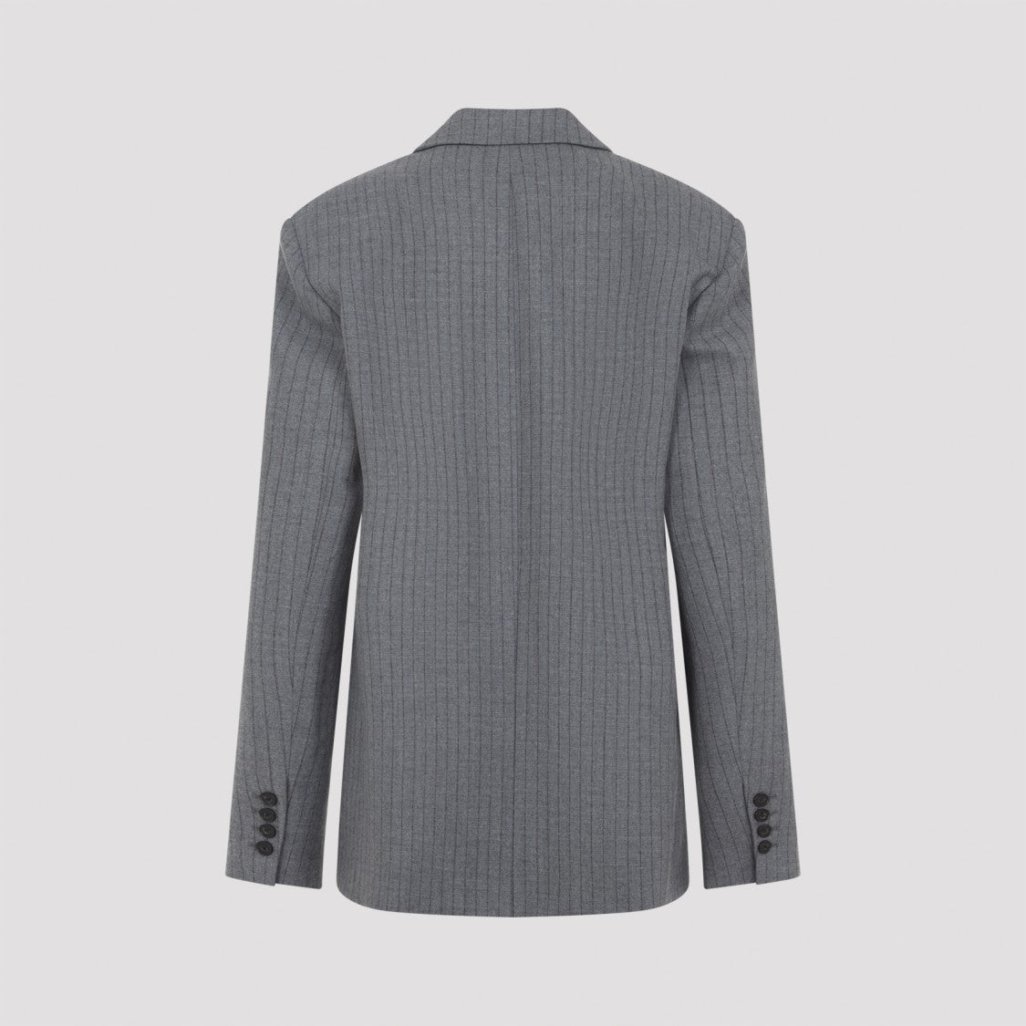 The Frankie Shop Double-Breasted Pinstripe Blazer With Wide Lapels