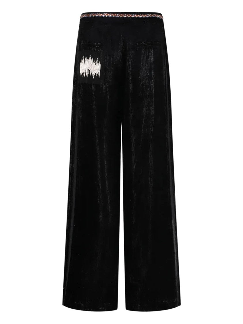Hui Milano Straight-Leg Velvet Trousers