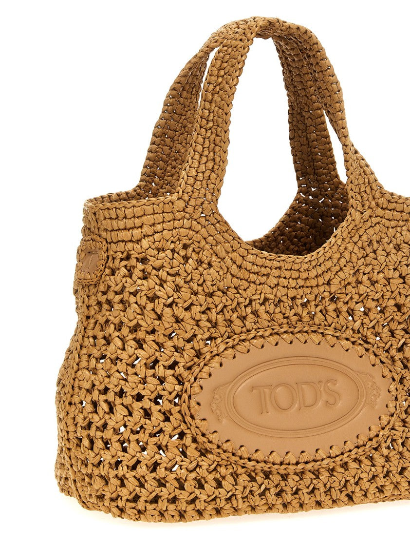 Tod's Small Raffia Shopping Bag