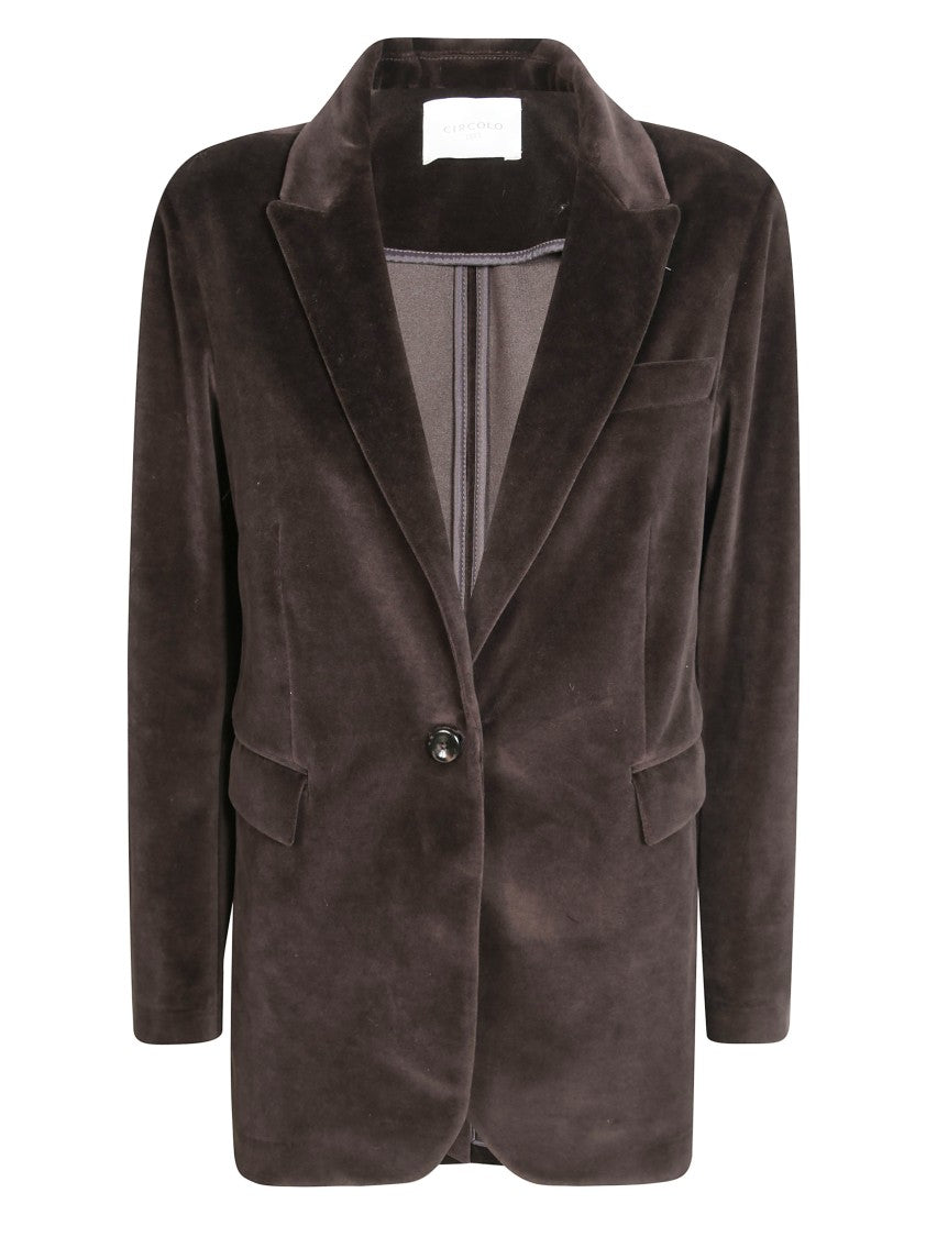Circolo Smooth Velvet Blazer
