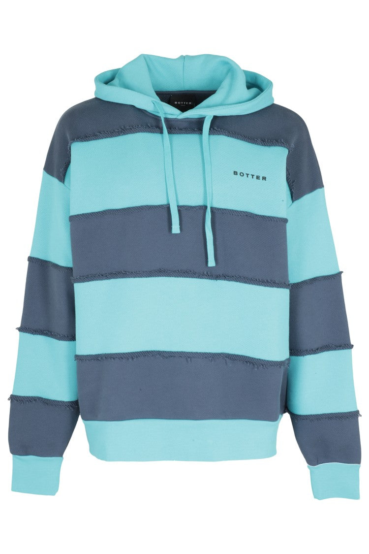Botter Cropped Hoodie With Raw Edge Stripes