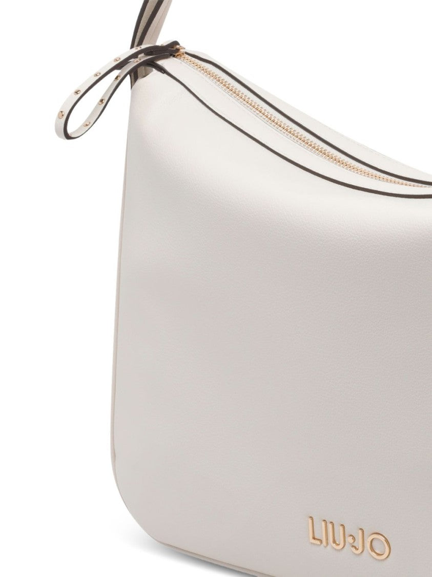 Liu Jo White Logo Lettering Shoulder Bag