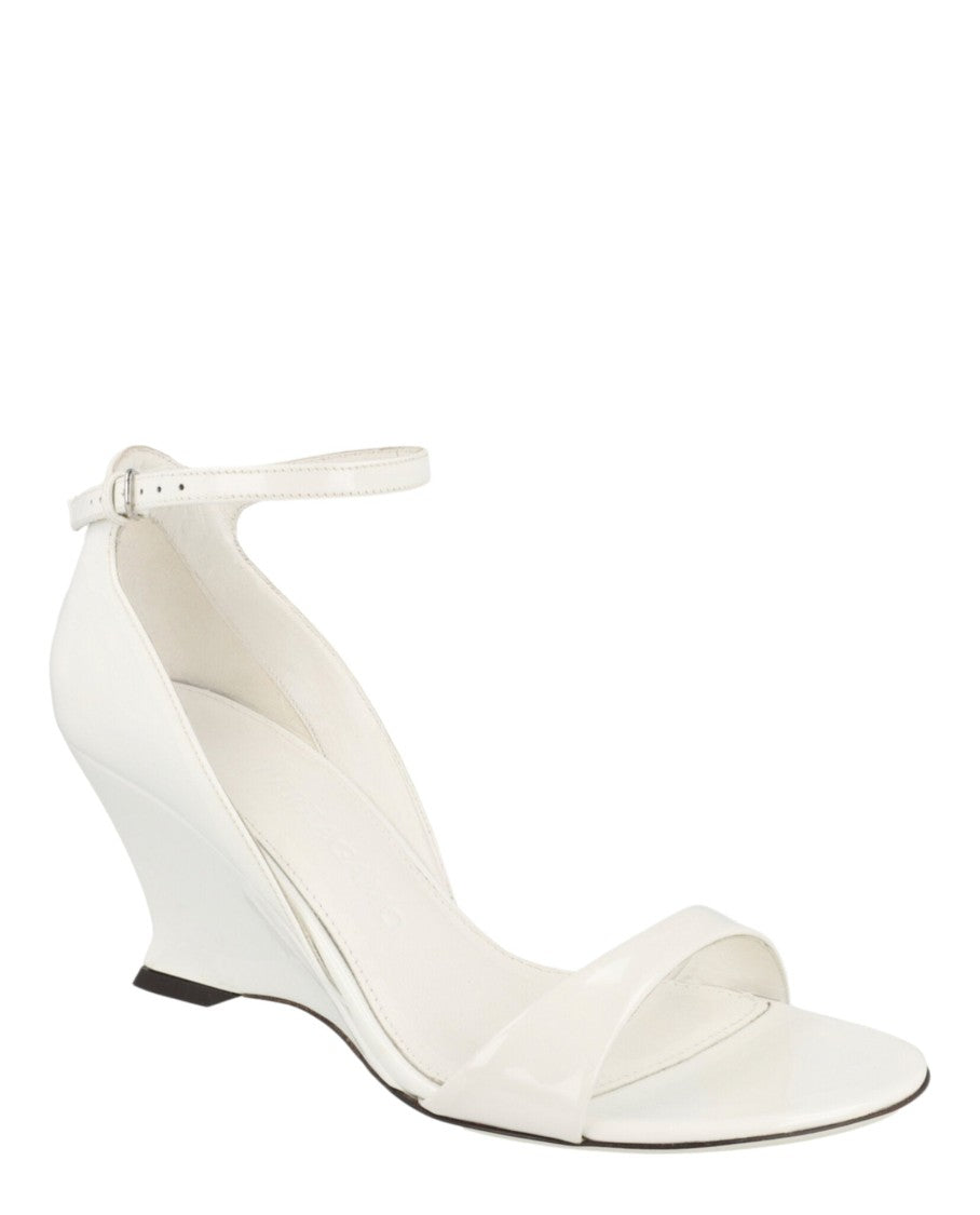 Ferragamo Vidette Patent Leather Wedge Sandals