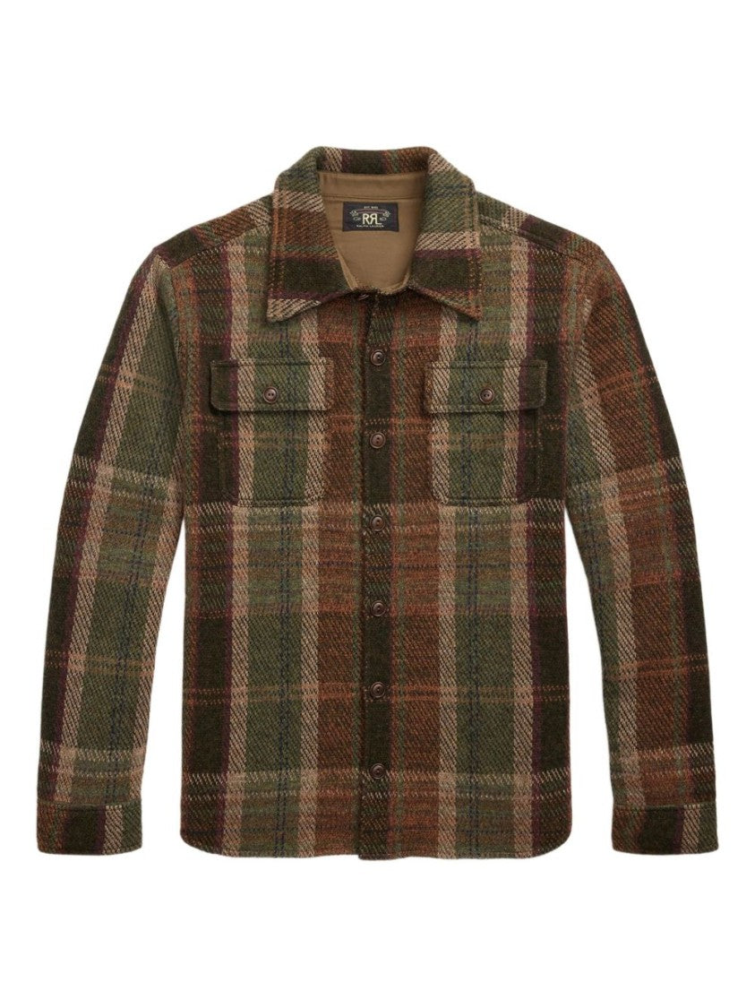 Polo Ralph Lauren Plaid Shirt Jacket With Double-Knit Jacquard Design
