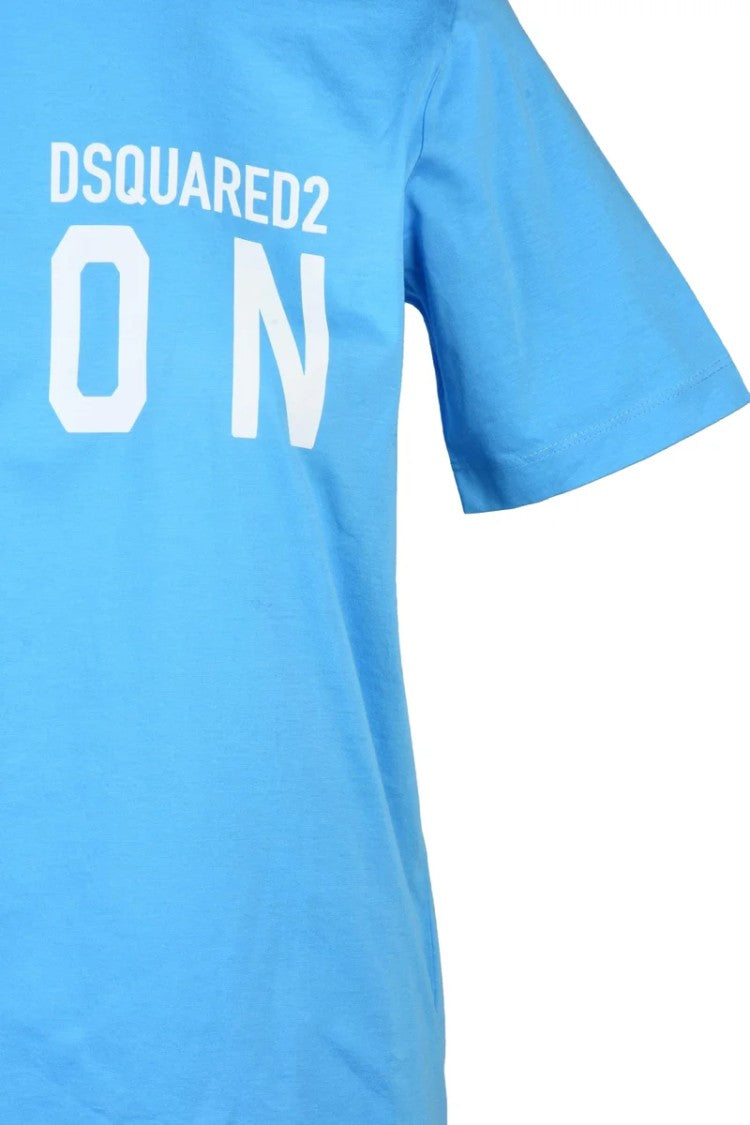 Dsquared2 Light Blue Women Cotton T-Shirt