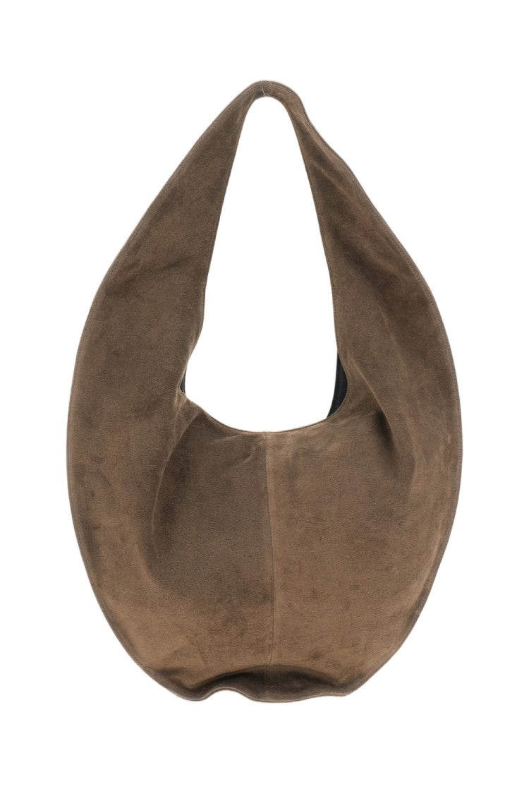 Maeden Brown Market Rounded Suede Tote Bag