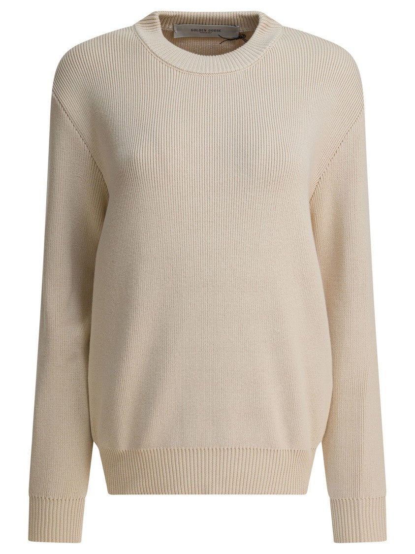 Golden Goose Crew-Neck Sweater With Eco-Friendly Reverse Lettering