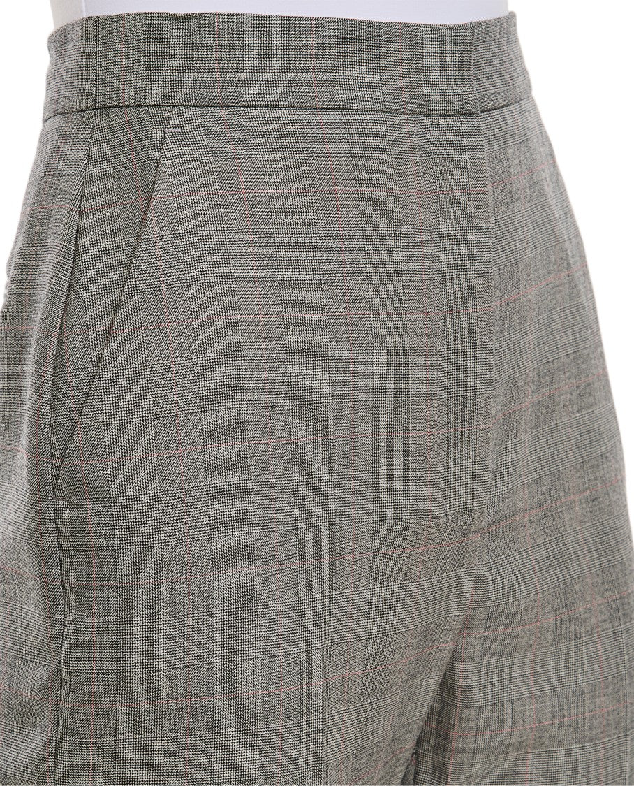 Alexander Mcqueen High-Waisted Slim Fit Pants With Multicolor Plaid Pattern
