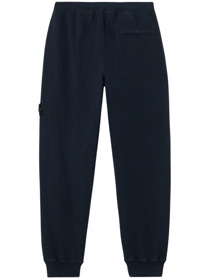 Stone Island Relaxed Fit Cotton Sweat Bottoms With Distinctive Logo Patch