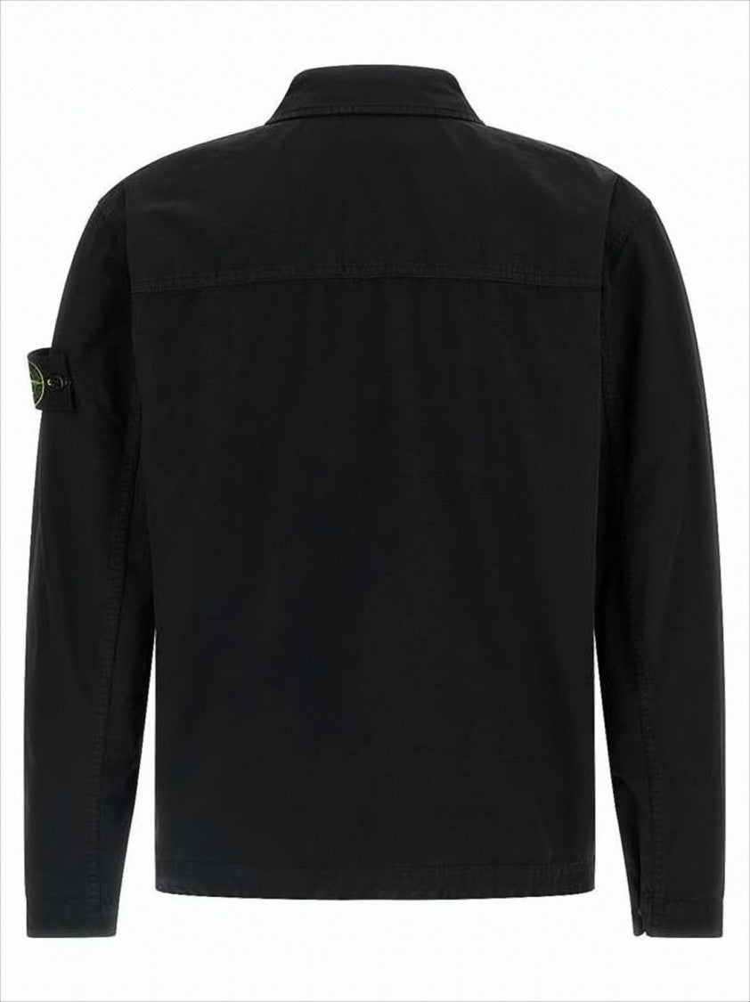 Stone Island Classic Cotton Long-Sleeve Shirt