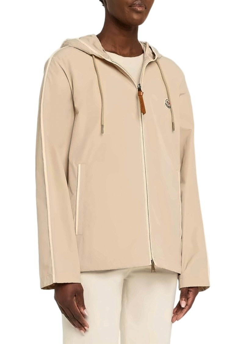 Moncler Minimalist Hooded Moncler Jacket With Subtle Piping