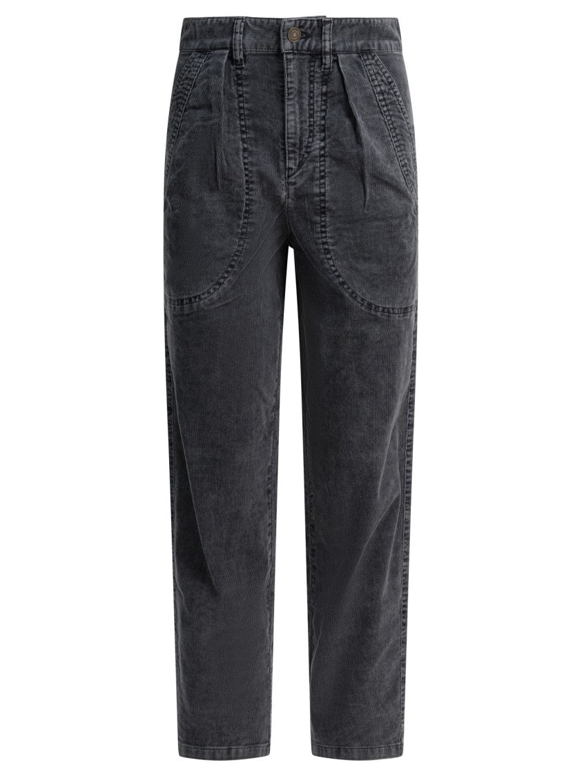Isabel Marant Étoile Mid-Rise Wide Tapered Pants