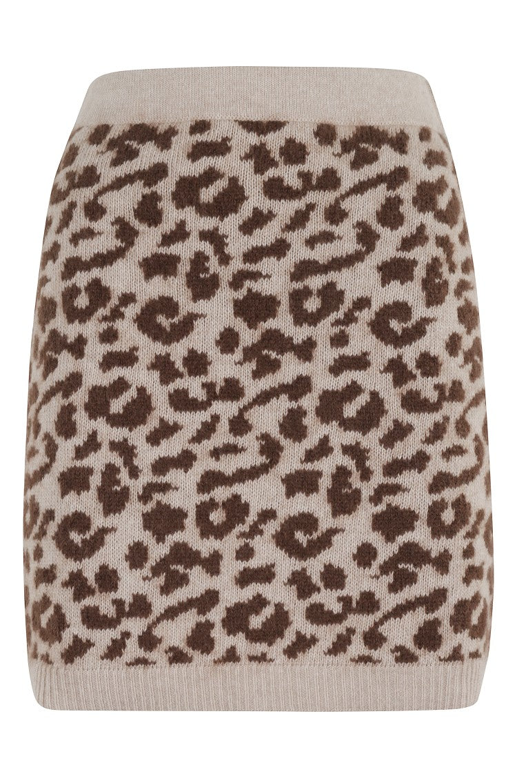 Federica Tosi Spotted Wool-Blend Skirt With Elasticized Waistband