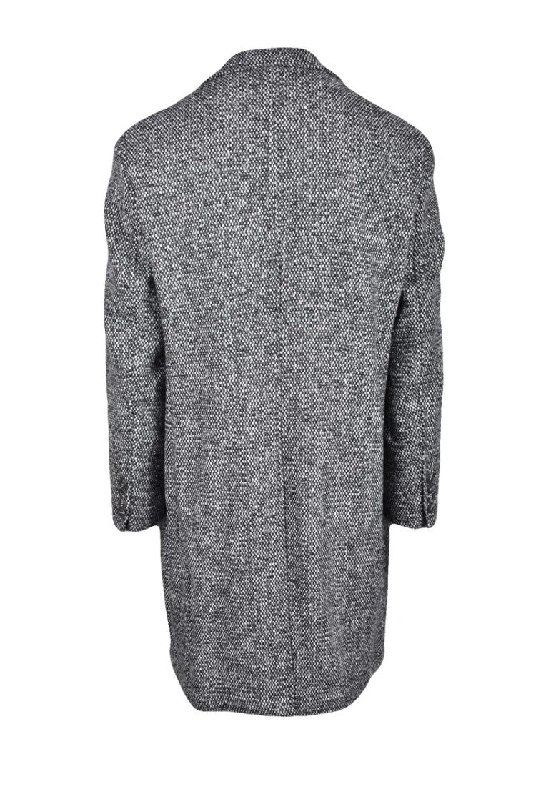 Giampaolo Virgin Wool Coat - Black/Grey