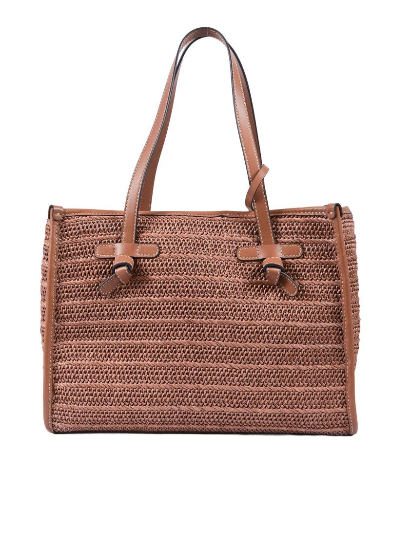 Gianni Chiarini Woven Texture Smooth Accents Handbag