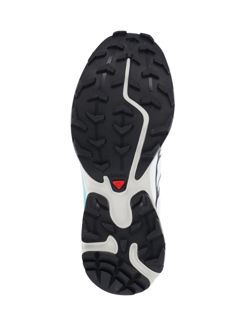 Salomon White Geometric Accent Streamlined Sneakers